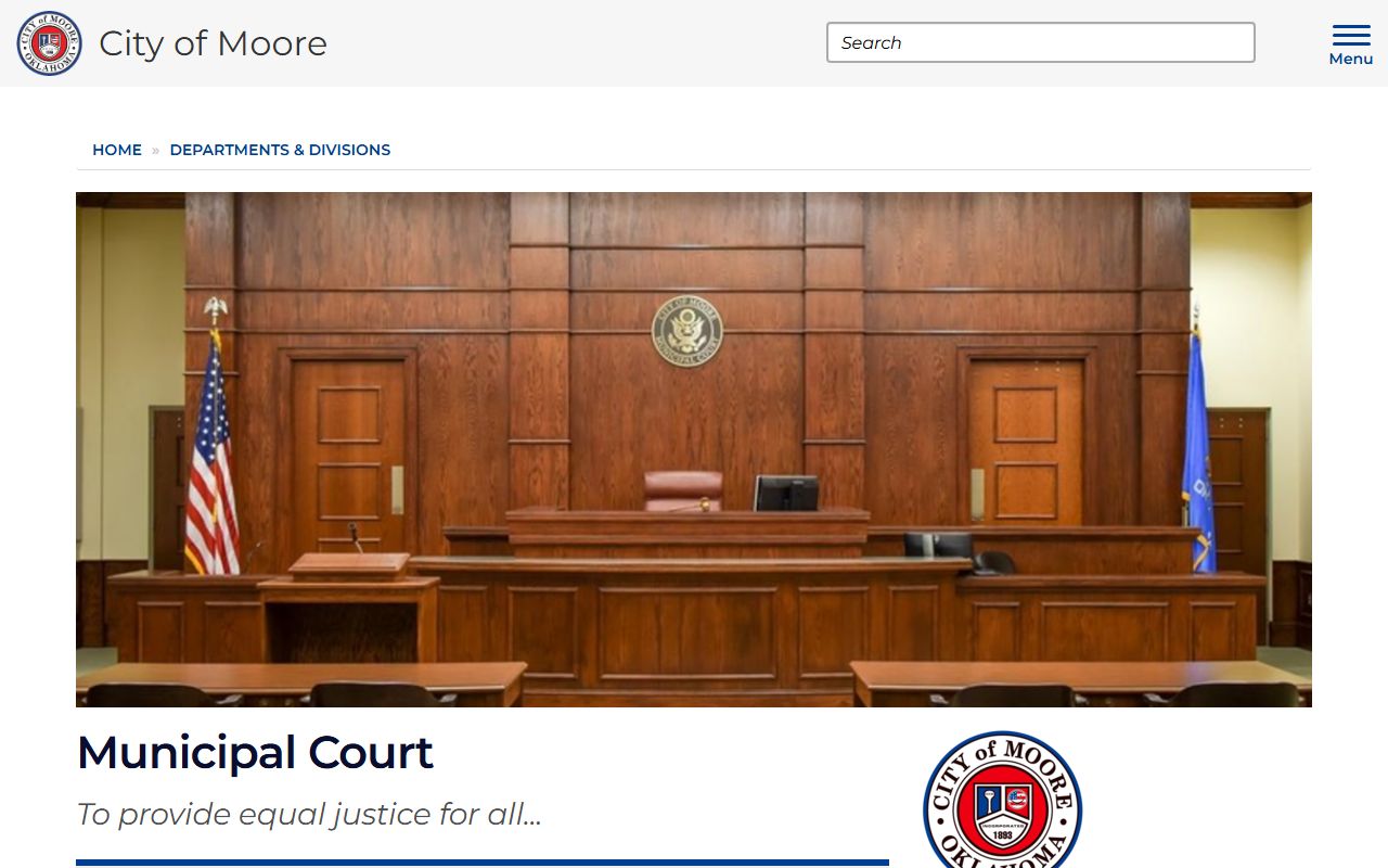 Moore court docket information on City of Moore municipal court website