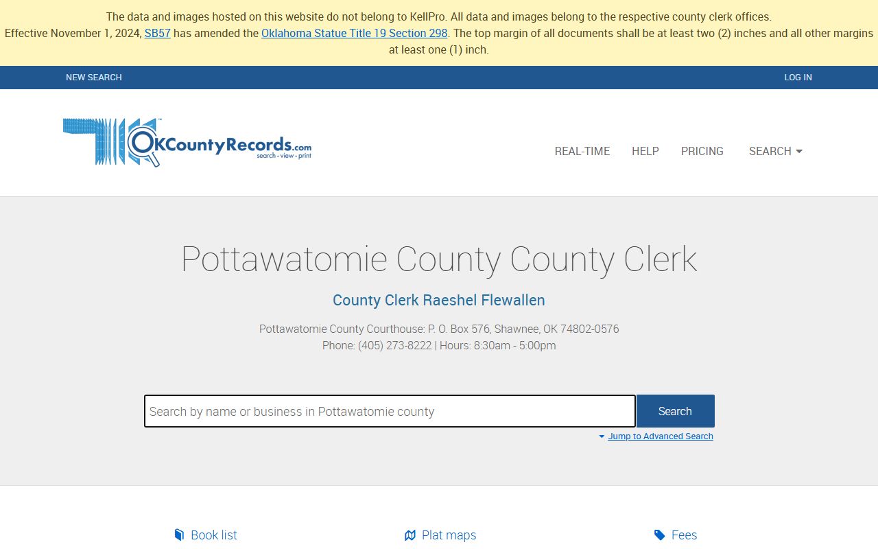 Pottawatomie County land records search