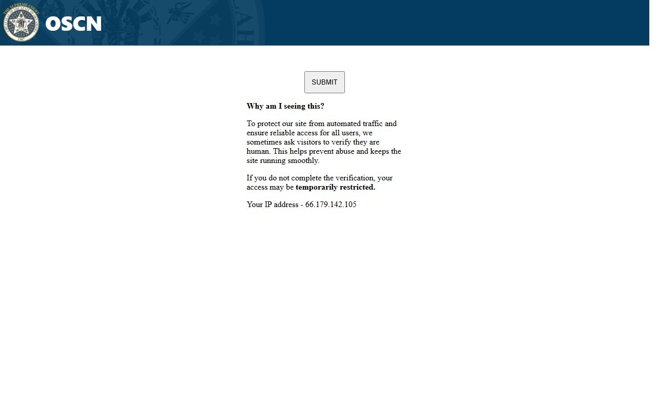 Washita County court docket search on OSCN in Cordell Oklahoma